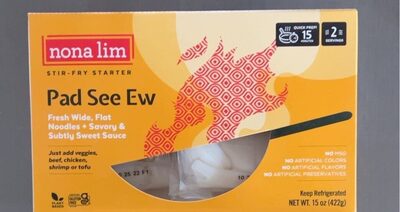 Pad See Ew Fresh Wide, Flat Noodles + Savory & Subtly Sweet Sauce Stir-Fry Starter, Pad See Ew