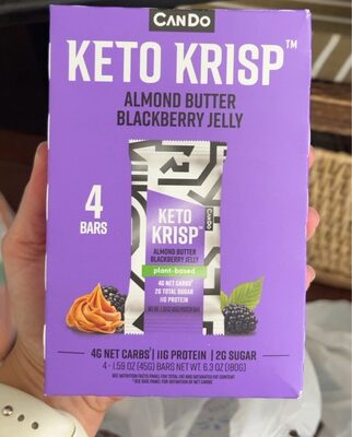 Almond Butter Blackberry Jelly Keto Krisp Bars, Almond Butter Blackberry Jelly
