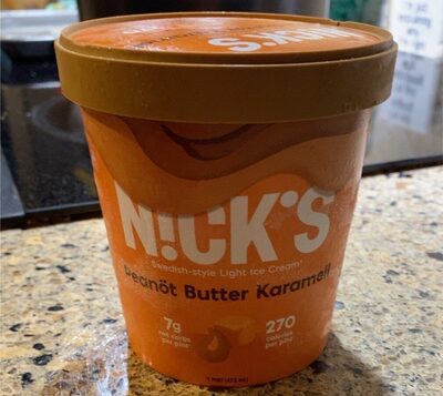 Swedish-Style Peanot Butter Karamell Light Ice Cream, Peanot Butter Karamell