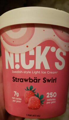 Strawbar Swirl Swedish-Style Light Ice Cream, Strawbar Swirl