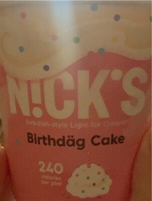 Birthdag Cake Swedish-Style Light Ice Cream, Birthdag Cake