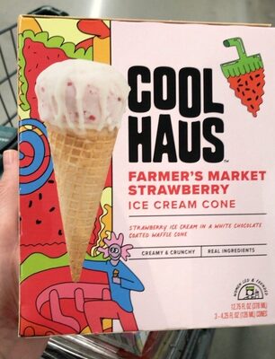 Farmer's Market Strawberry Ice Cream Cones, Farmer's Market Strawberry