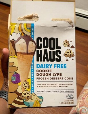 Cookie Dough Lyfe Dairy Free Frozen Dessert Cone, Cookie Dough Lyfe