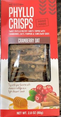 Cranberry Oat Phyllo Crisps, Cranberry