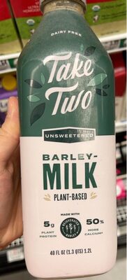 Unsweetened Plant-Based Barley-Milk, Unsweetened