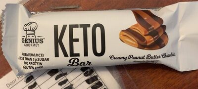 Creamy Peanut Butter Chocolate Keto Bar, Peanut Butter; Chocolate