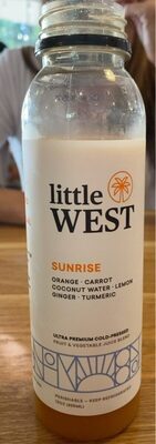 Sunrise Orange, Carrot, Coconut Water, Lemon, Ginger, Turmeric Ultra Premium Cold-Pressed Fruit & Vegetable Juice Blend, Sunrise