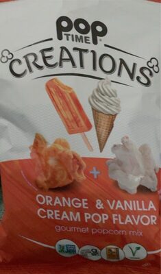 Orange & Vanilla Cream Pop Flavored Gourmet Popcorn Mix, Orange & Vanilla Cream Pop