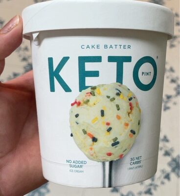 Cake Batter No Added Sugar Ice Cream, Cake Batter
