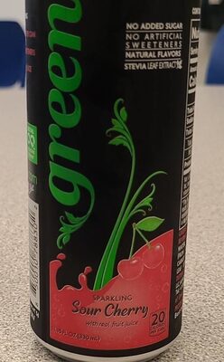 Green Sour Cherry Flavored Sparkling Beverage, Green Sour Cherry