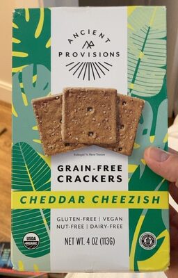 Cheddar Cheezish Grain-Free Crackers, Cheddar Cheezish