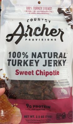 Sweet Chipotle 100% Natural Turkey Jerky, Sweet Chipotle