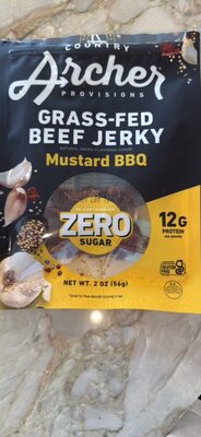 Mustard BBQ Grass-Fed Beef Jerky, Mustard BBQ
