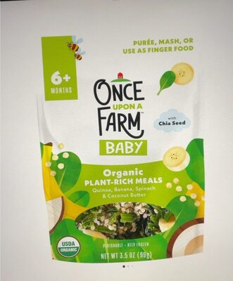 Spinach, Banana, White Quinoa, Chia Seeds, Coconut Butter Meal, Spinach, Banana, White Quinoa, Chia Seeds, Coconut Butter