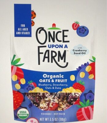 Blueberry, Strawberry, Oats & Date Organic Oats & Fruit, Blueberry, Strawberry, Oats & Date
