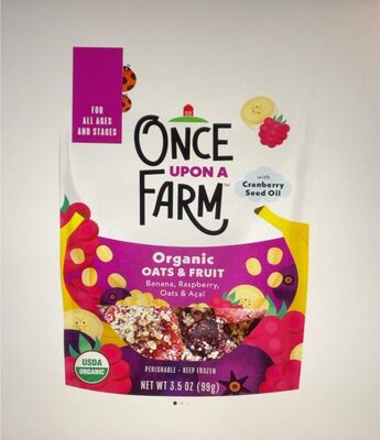 Banana, Raspberry, Oats & Acai Organic Oats & Fruit, Banana, Raspberry, Oats & Acai