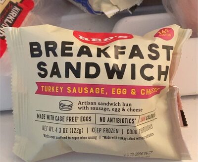 Turkey Sausage, Egg & Cheese Breakfast Sandwich, Turkey Sausage, Egg & Cheese