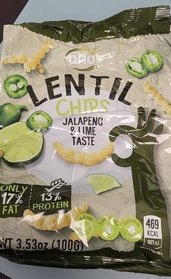 Jalapeno & Lime Taste Lentil Chips, Jalapeno & Lime