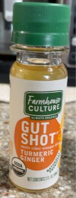 Golden Turmeric Gut Shot Fermented Veggie Drink, Golden Turmeric