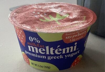 Strawberry Fruit On The Bottom Greek Strained Yogurt, Strawberry