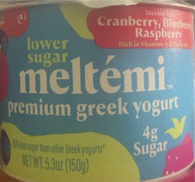 Cranberry, Blueberry, Raspberry Lower Sugar Premium Greek Yogurt, Cranberry, Blueberry, Raspberry