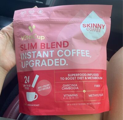 Medium Roast Slim Supports Diet & Metabolism Instant Coffee Single-Serve Sticks