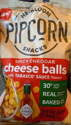 Spicy Cheddar With Tabasco Sauce Flavor Cheese Balls, Cheddar