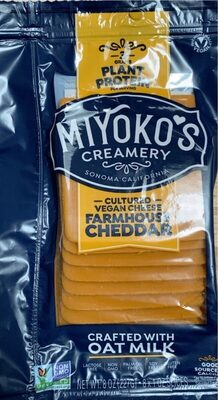 Farmhouse Cheddar Cultured Vegan Cheese Slices, Farmhouse Cheddar