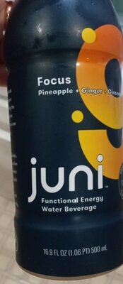 Pineapple + Ginger + Ginseng Focus Functional Energy Water Beverage, Pineapple + Ginger + Ginseng