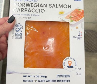 Cold Smoked Norwegian Salmon Carpaccio, Cold Smoked Norwegian Salmon