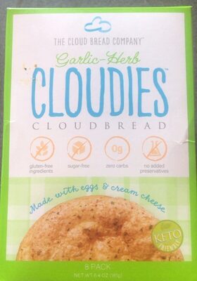 Garlic-Herb Cloud Bread Made With Eggs & Cream Cheese, Garlic-Herb