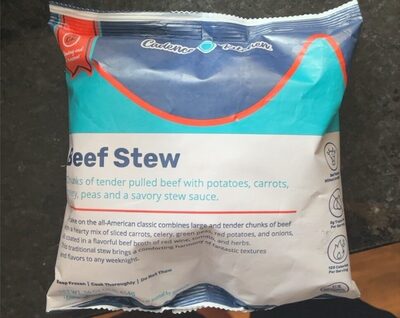 Beef Stew Chunks Of Tender Pulled Beef Potatoes, Carrots, Celery, Peas And A Savory Stew Sauce, Beef Stew