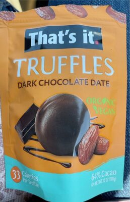Dark Chocolate Date Truffles, Dark Chocolate Date