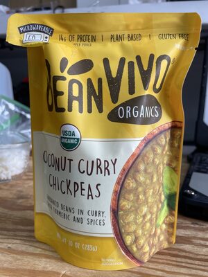 Coconut Curry Chickpeas Garbanzo Beans In Curry, With Turmeric And Spices, Coconut Curry