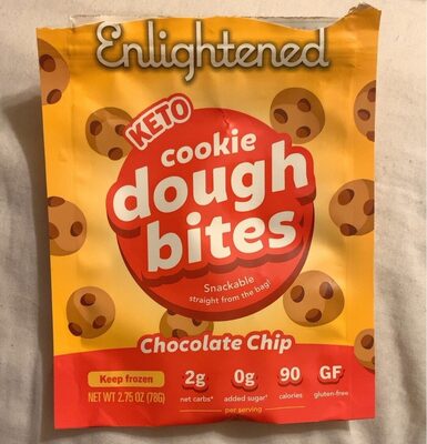 Dark Chocolate Coated Chocolate Chip Snackable Cookie Dough, Dark Chocolate Coated Chocolate Chip