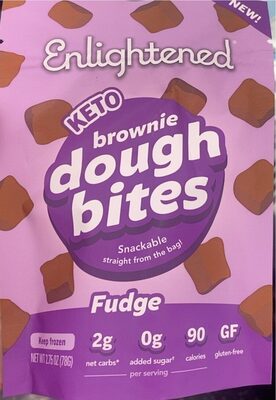 Dark Chocolate Coated Fudge Brownie Snackable Cookie Dough, Dark Chocolate Coated Fudge Brownie