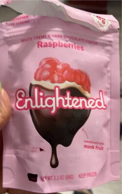 White Creme & Dark Chocolate Coated Raspberries, White Creme & Dark Chocolate