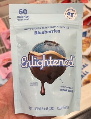White Creme & Dark Chocolate Coated Blueberries, White Creme & Dark Chocolate