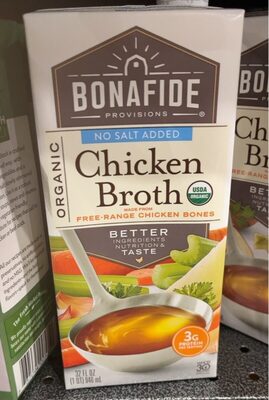 No Salt Added Organic Chicken Broth, Chicken