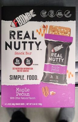 Maple Pecan Real Nutty Snack Bars, Maple Pecan