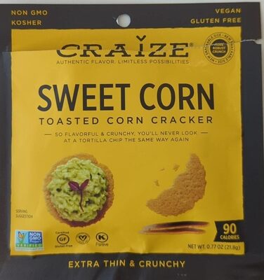 Sweet Corn Toasted Snack Cracker, Sweet Corn