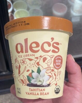 Tahitian Vanilla Bean Organic Ice Cream, Tahitian Vanilla Bean