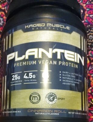 Plantein Premium Vegan Protein Powder Drink Mix, Cinnamon Roll, Cinnamon Roll