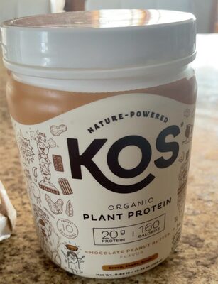 Chocolate Peanut Butter Flavor Organic Plant Protein Powder, Chocolate Peanut Butter