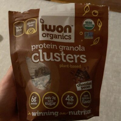 Chocolate Pecan Plant-Based Protein Granola Clusters, Chocolate; Pecan