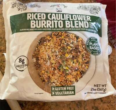 Riced Cauliflower Burrito Blend With Queso Fresco, Riced Cauliflower Burrito With Queso Fresco