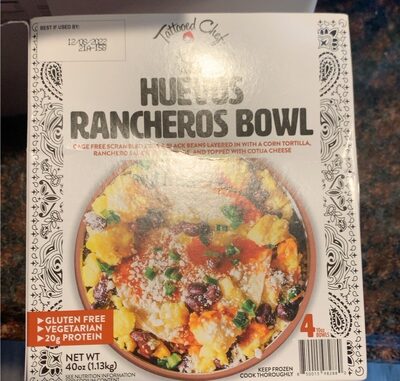Huevos Rancheros Cage Free Scrambled Eggs & Black Beans Layered In With A Corn Tortilla, Ranchero Sauce, Salsa Verde, And Topped With Cotija Cheese Bowl, Huevos Rancheros