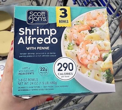 Shrimp Alfredo With Penne Tender Shrimp, Broccoli & Al Dente Penne Pasta In A Rich Alfredo Sauce, Shrimp Alfredo With Penne