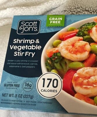 Shrimp & Vegetable Stir Fry Tender & Juicy Shrimp In A Sweet Chili Sauce With Broccoli, Carrots, Edamame & Bell Peppers, Shrimp & Vegetable Stir Fry