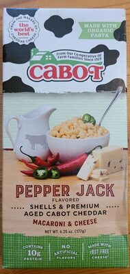 Pepper Jack Flavored Shells & Premium Aged Cabot Cheddar Macaroni & Cheese, Pepper Jack